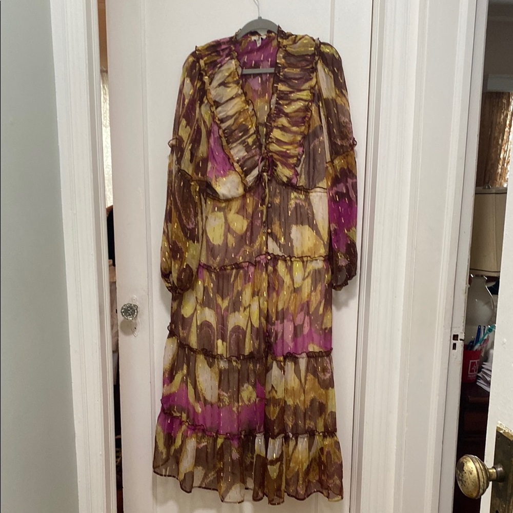 River Island Vibrant Long Sleeve Dress